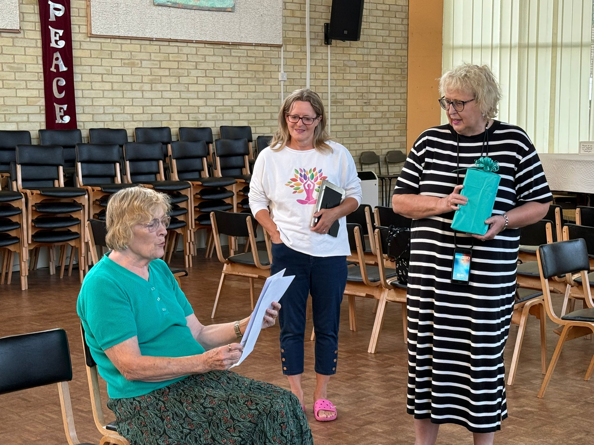 Thanking Christine for years of dedication
